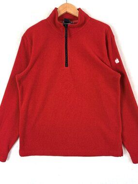 Apple Store Employee Exclusive Holiday Embroidered Logo Quarter Zip Fleece S
